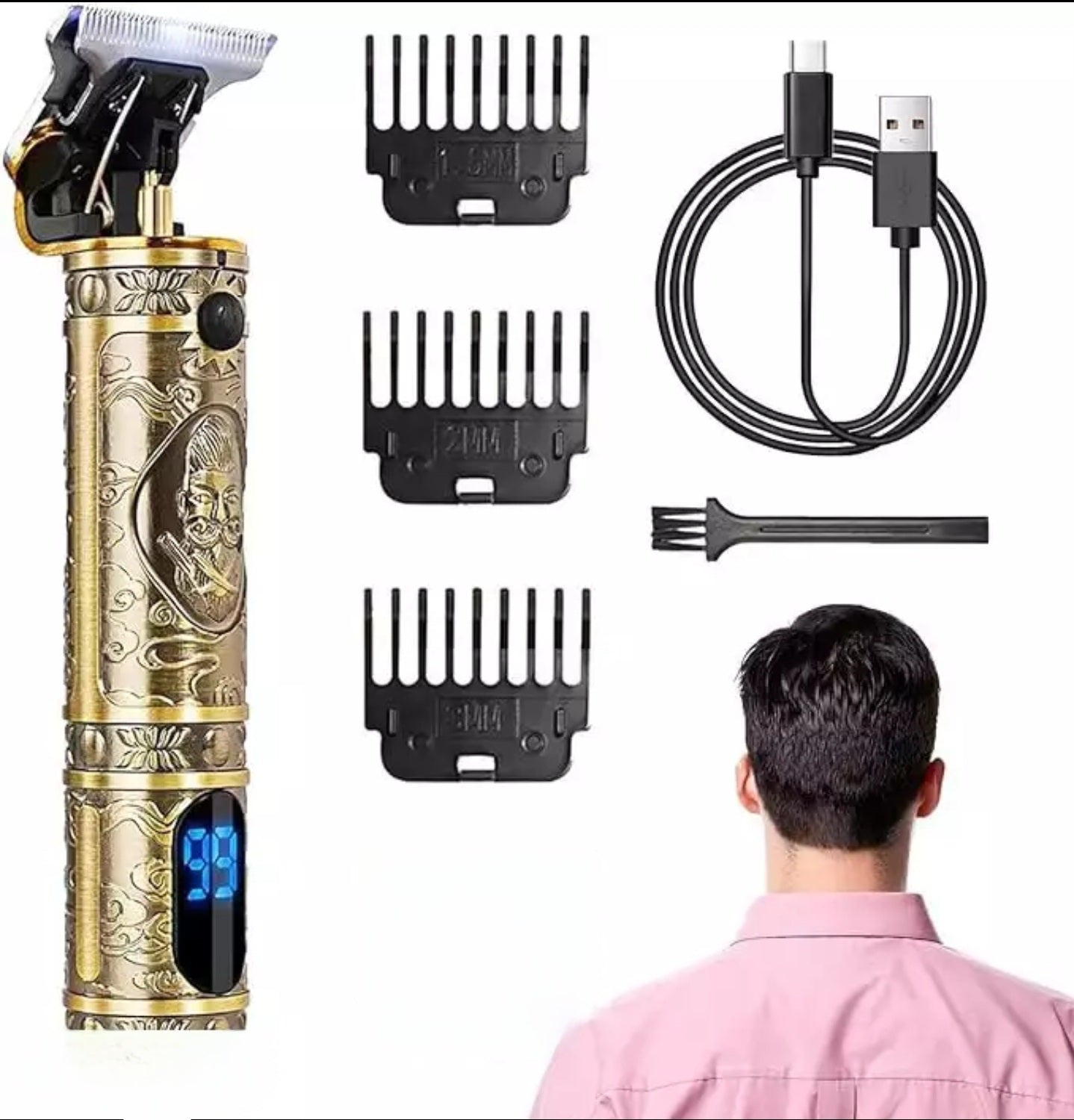 HW-M2 Wiederaufladbarer digitaler Haarschneider