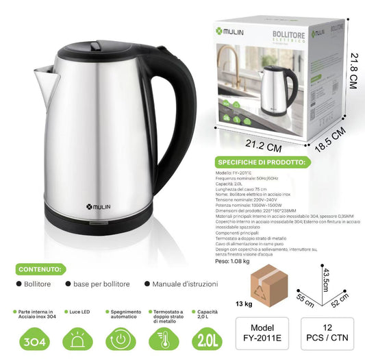 FY-2011E 2 Litri Bollitore Elettrico