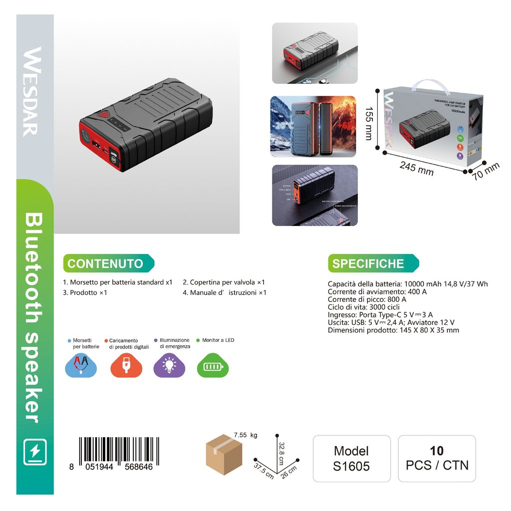 WESDAR S1605 Avviatore di Emergenza