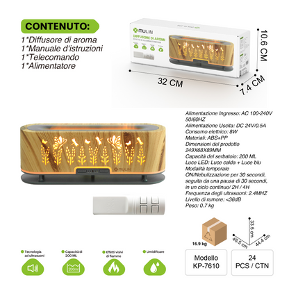 KP-7610 Diffusore di Aromi con Effetto di Illuminazione 200ml