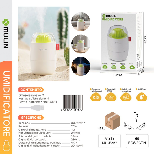 MU-E357 Umidificatore 280mL