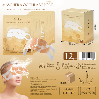 Maschera Occhi a Vapore da 12 Pacchi