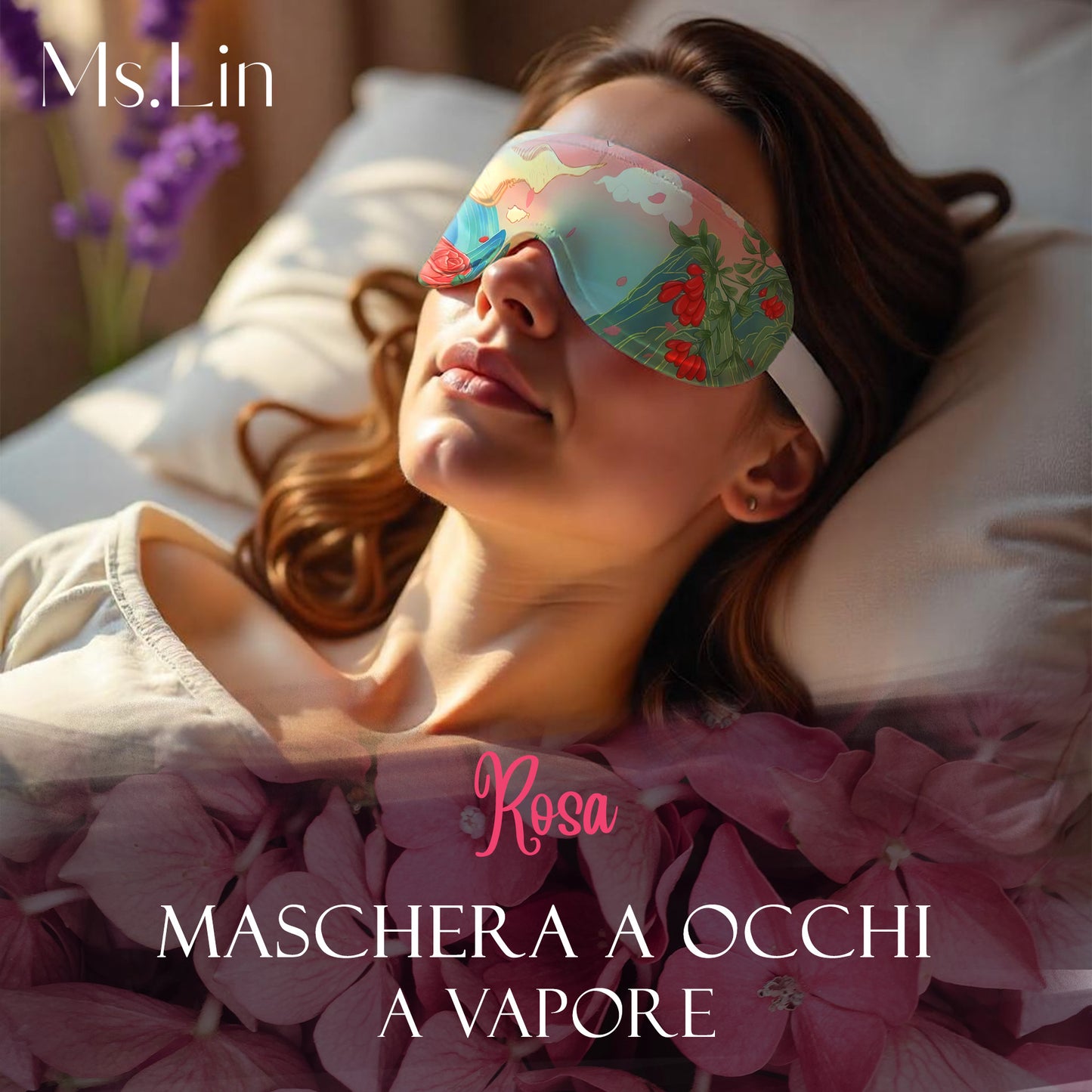 MS. LIN Maschera Occhi a Vapore (Rosa)