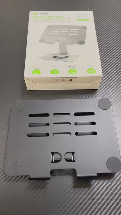 KP-931 Supporto di Tablet a Lega di Alluminio, Girevole 360° e Pieghevole