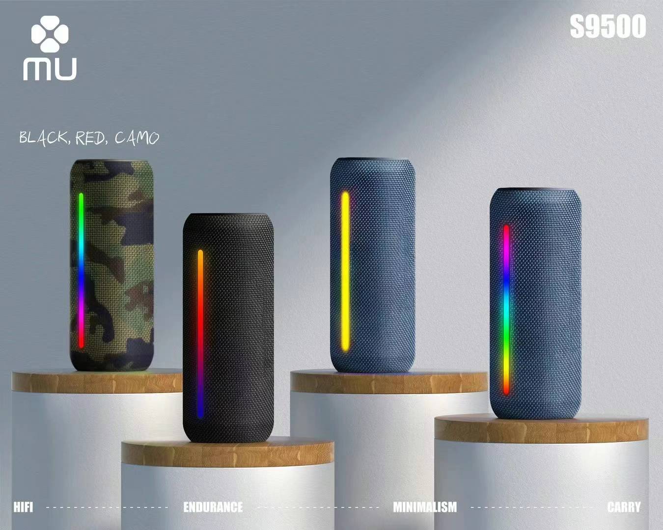 Tragbarer kabelloser RGB-Lautsprecher S9500 (Camo)