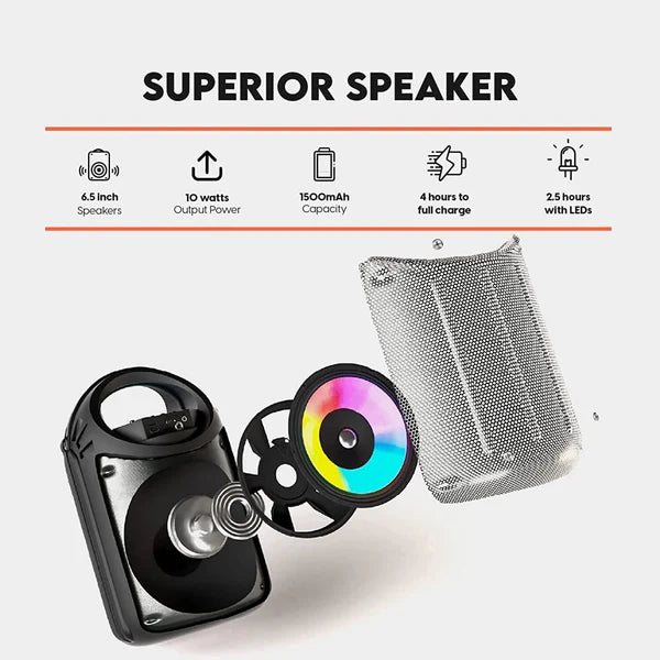 ZQS6122 Wireless Superbass Speaker 10W with Built-In Speaker