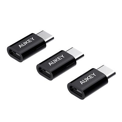 AUKEY CB-A2 Micro USB a Type-C Adattatore (Nero) (3pz)